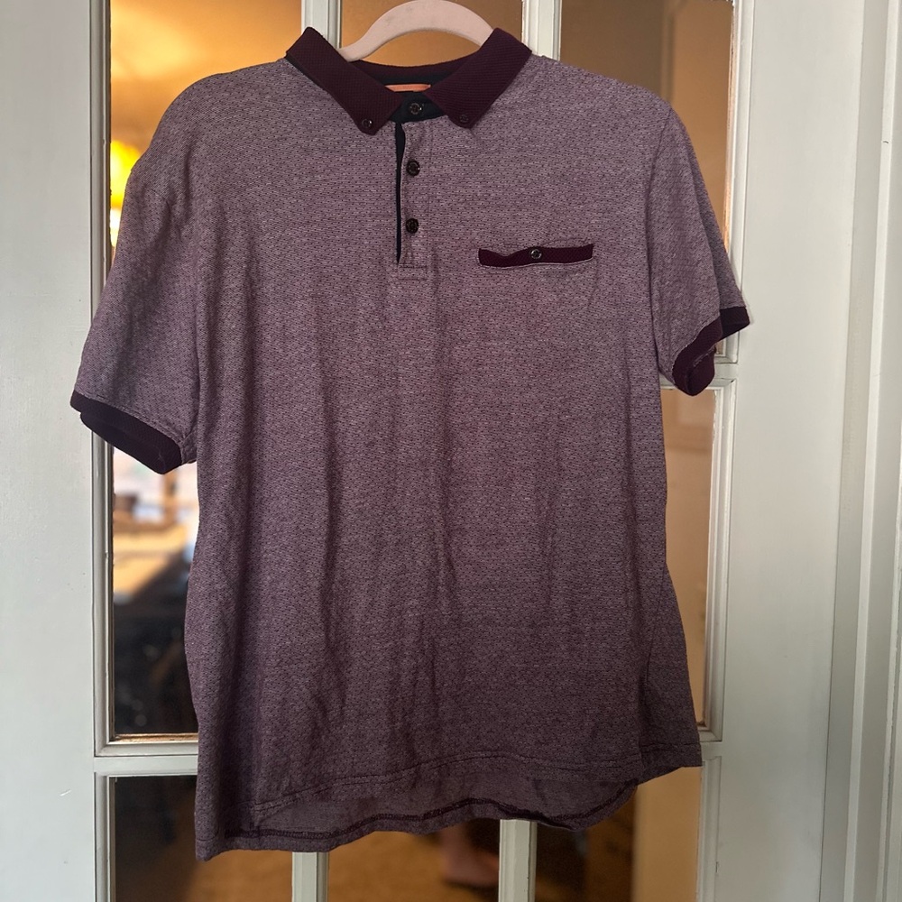 Denim & Flower Maroon Polo Shirt